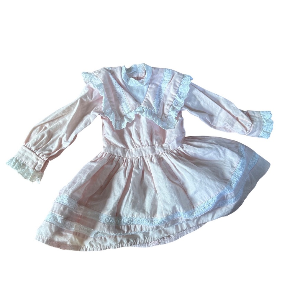 American Girl Nellie O Malley Meet Dress Pink Lace Victorian 18 Inch Doll Outfit